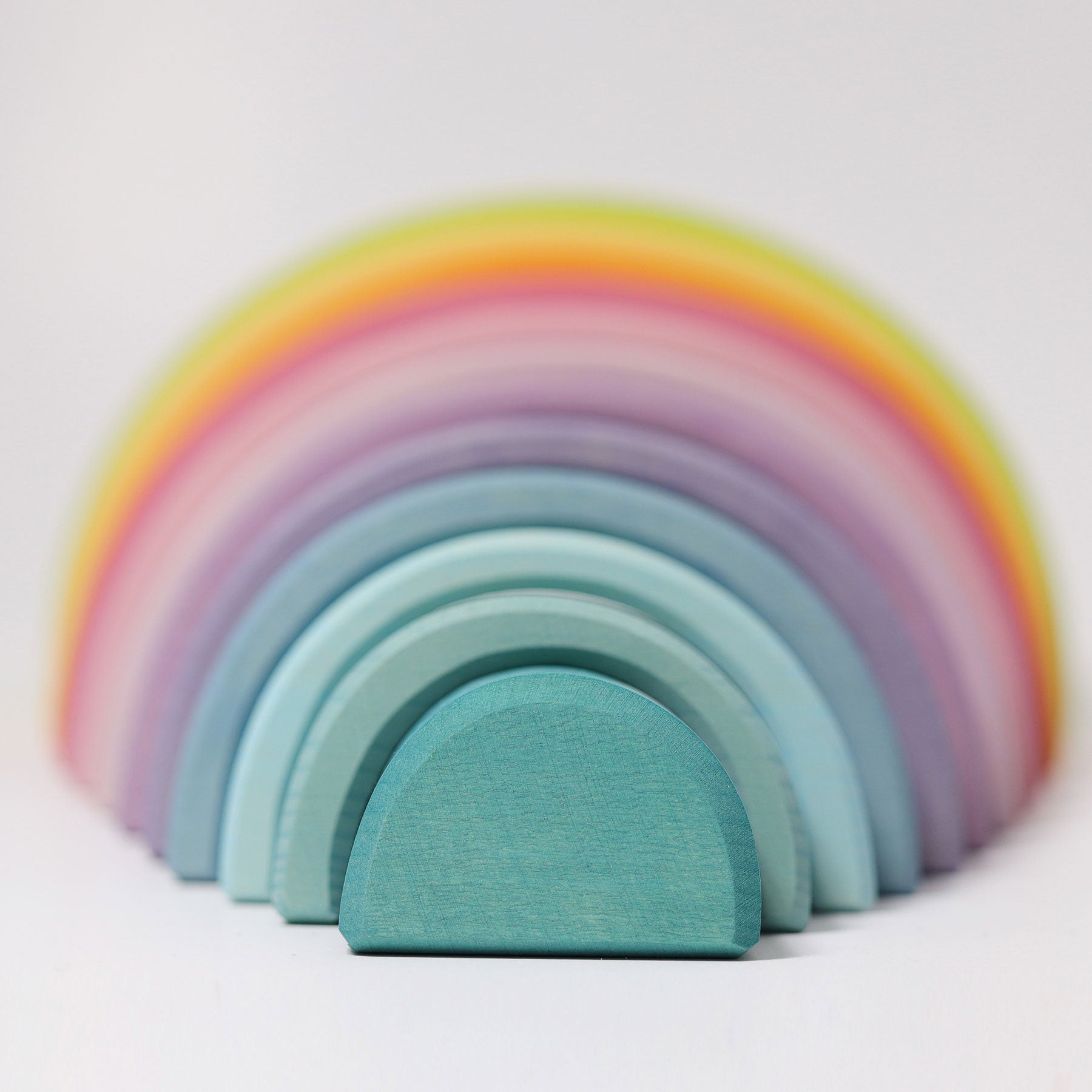 Grimms Large Pastel Rainbow | Wooden Building Sets | Children of the Wild