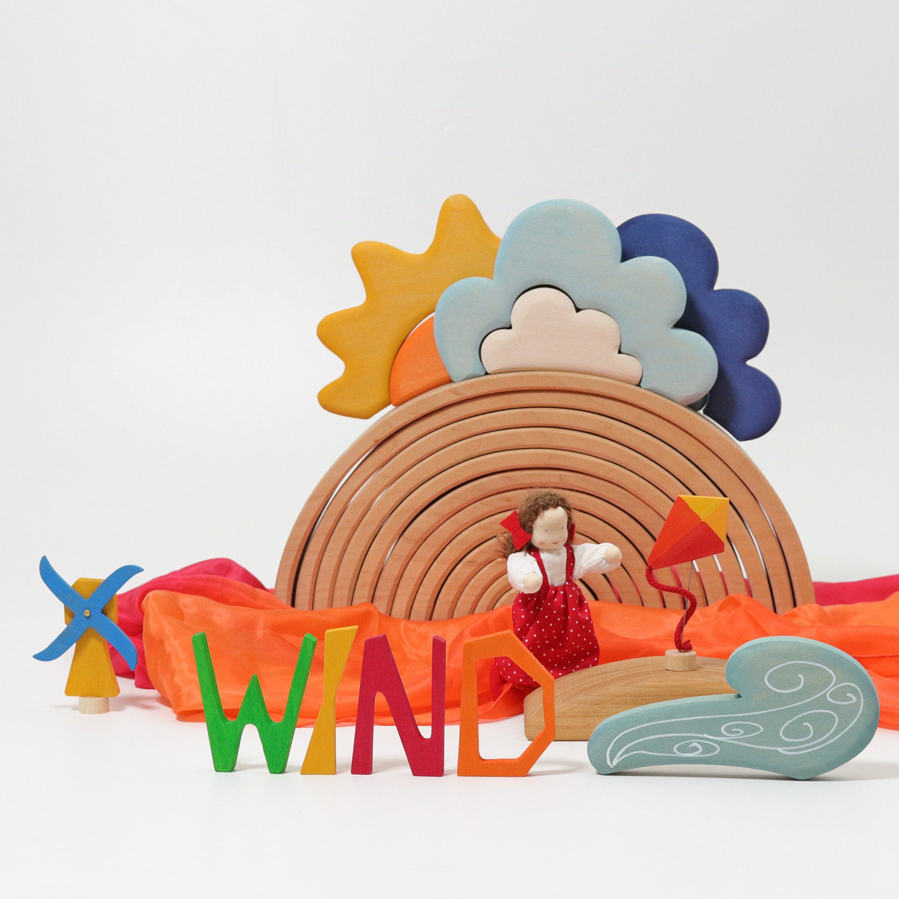 Grimms Weather Building Set | 3+ Years | Wooden Block Sets | Children of the Wild