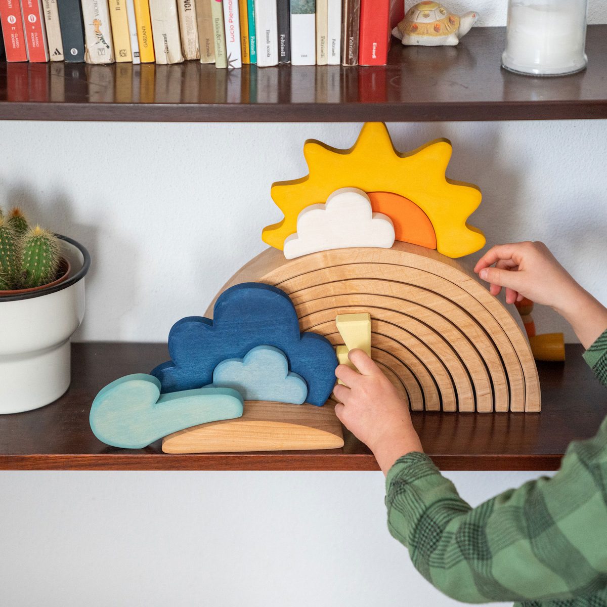 Grimms Weather Building Set | 3+ Years | Wooden Block Sets | Children of the Wild