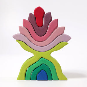 Grimms Stacking Flower | Wooden Block Sets | For ages 3+ years | Children of the Wild