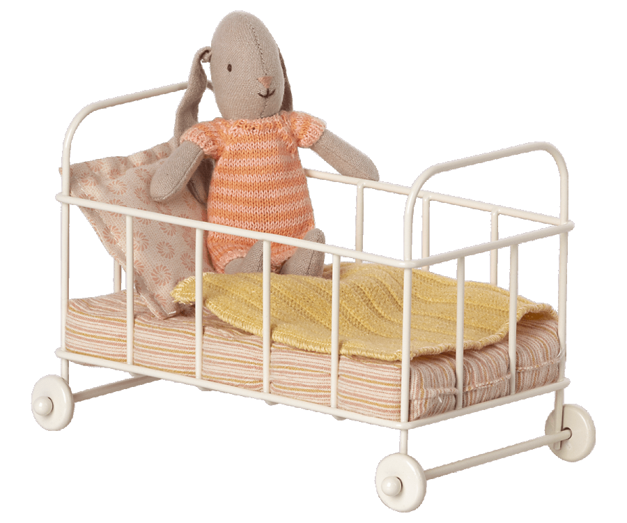 Maileg Cot Bed Micro Rose | Dolls House Furniture | Children of the Wild