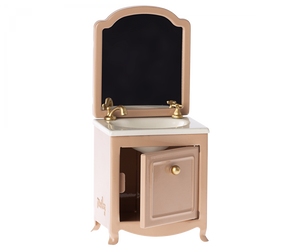 Maileg Miniature Sink Dresser and Mirror in Powder | Children of the Wild