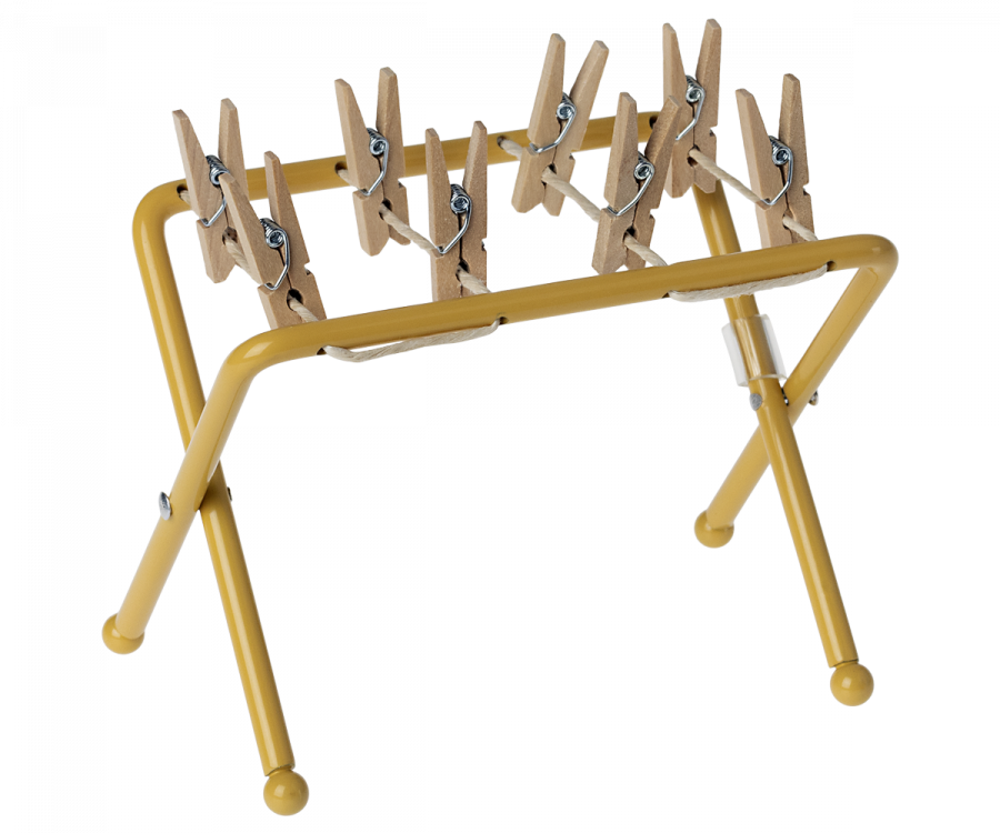 Maileg Mouse Drying Rack in Ochre | 2023 Release | Children of the Wild