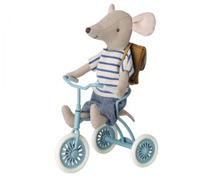 Maileg Mouse Abri à tricycle in Petrol Blue | 2023 Release | Children of the Wild