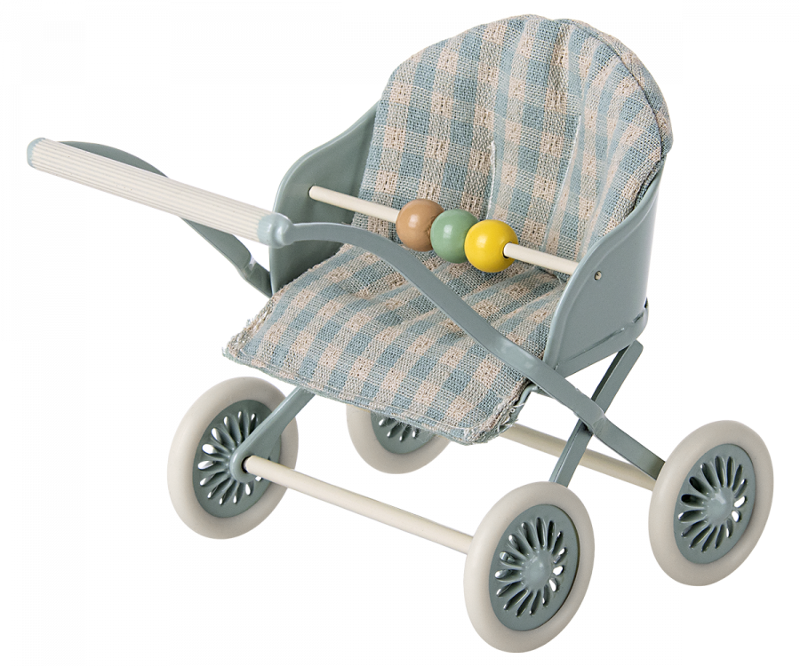 Maileg Baby Mice Stroller in Mint | 2023 New Release | Children of the Wild