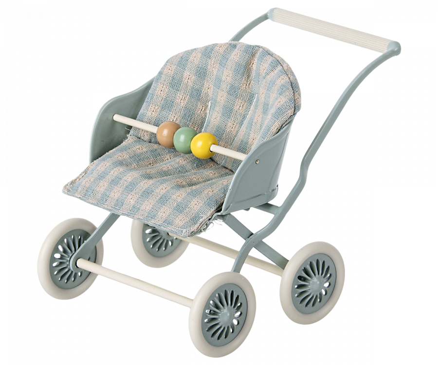 Maileg Baby Mice Stroller in Mint | 2023 New Release | Children of the Wild