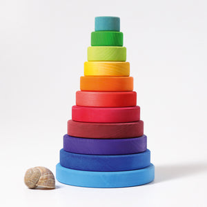 Grimms Conical Tower Rainbow | Wooden Block Sets | 12+ Months | Children of the Wild