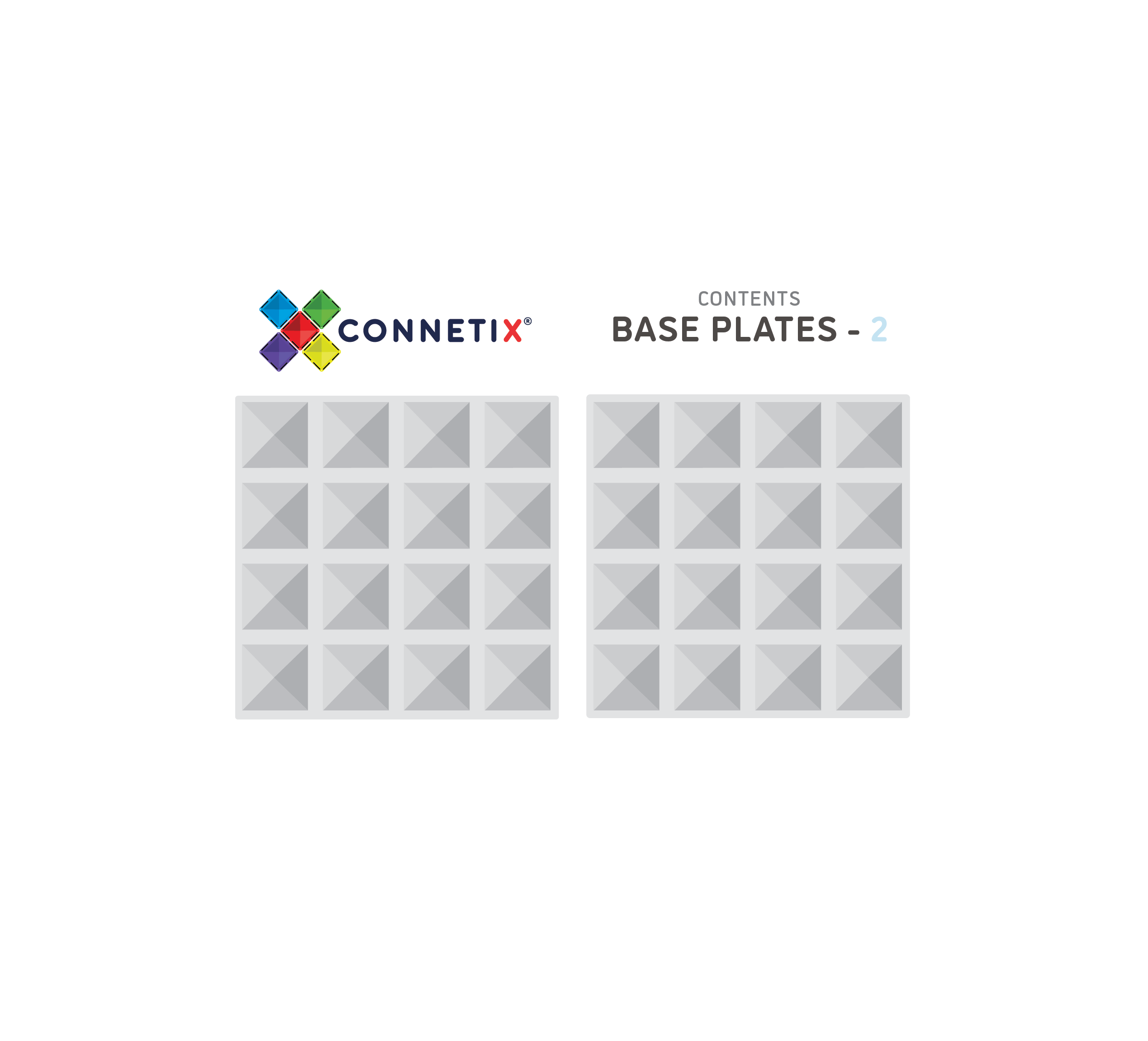 Connetix Tiles Clear Base Plate 2 Piece Set | 10% OFF SALE | Children of the Wild