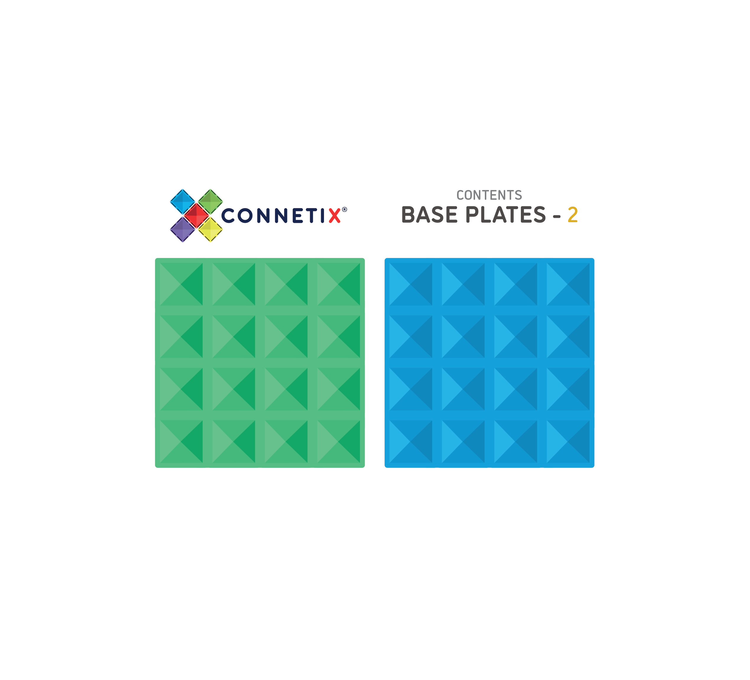 Connetix Tiles Blue and Green Base Plate 2 Piece Set | 10% OFF SALE | Children of the Wild