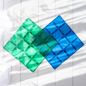 Connetix Tiles Blue and Green Base Plate 2 Piece Set | 10% OFF SALE | Children of the Wild
