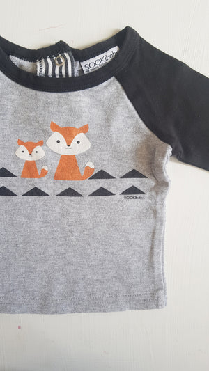 THRIFT Sooki Baby - Fox l/s tshirt Size 00