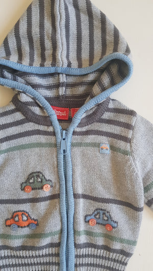THRIFT Sprout - Vintage Cars Cardigan Size 000