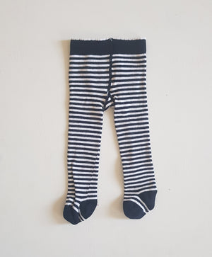 THRIFT Marquise - Navy Strips Tights Size NB