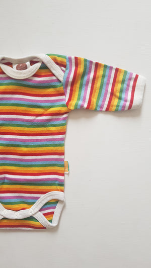 THRIFT Blessed Earth - Rainbow Stripe Romper Size 000