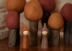 Children_of_the_Wild_Australia Papoose Wooden Gnome - Brown Felt