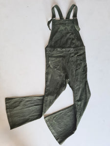 THRIFT Feather Drum - Olive Bell Overalls Size 10