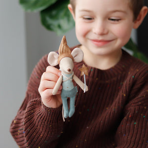 Maileg Tooth Fairy Mouse Big Brother in Box | Retired | Children of the Wild