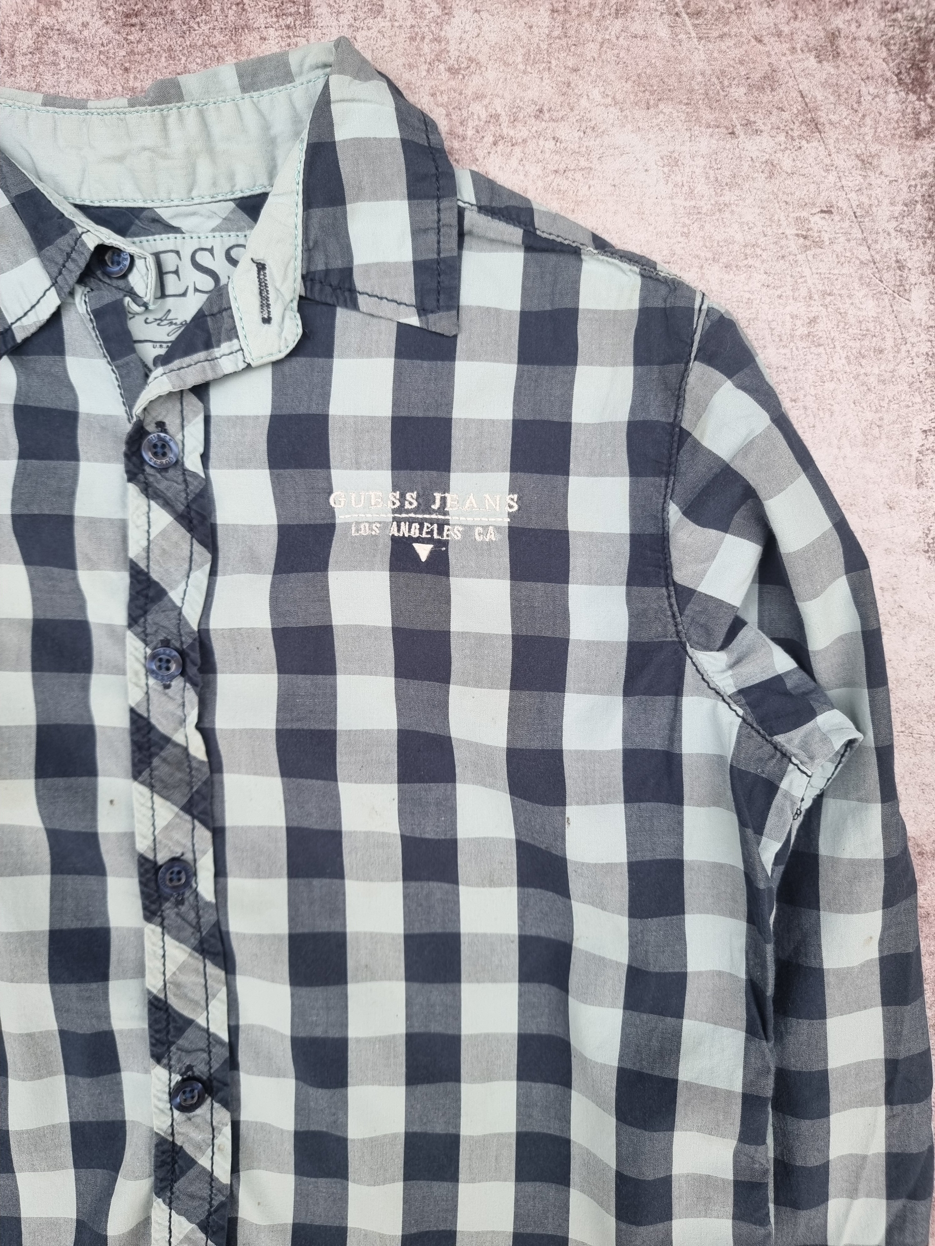 THRIFT SECOND LIFE Guess Size 8 Blue Check Shirt | Children of the Wild