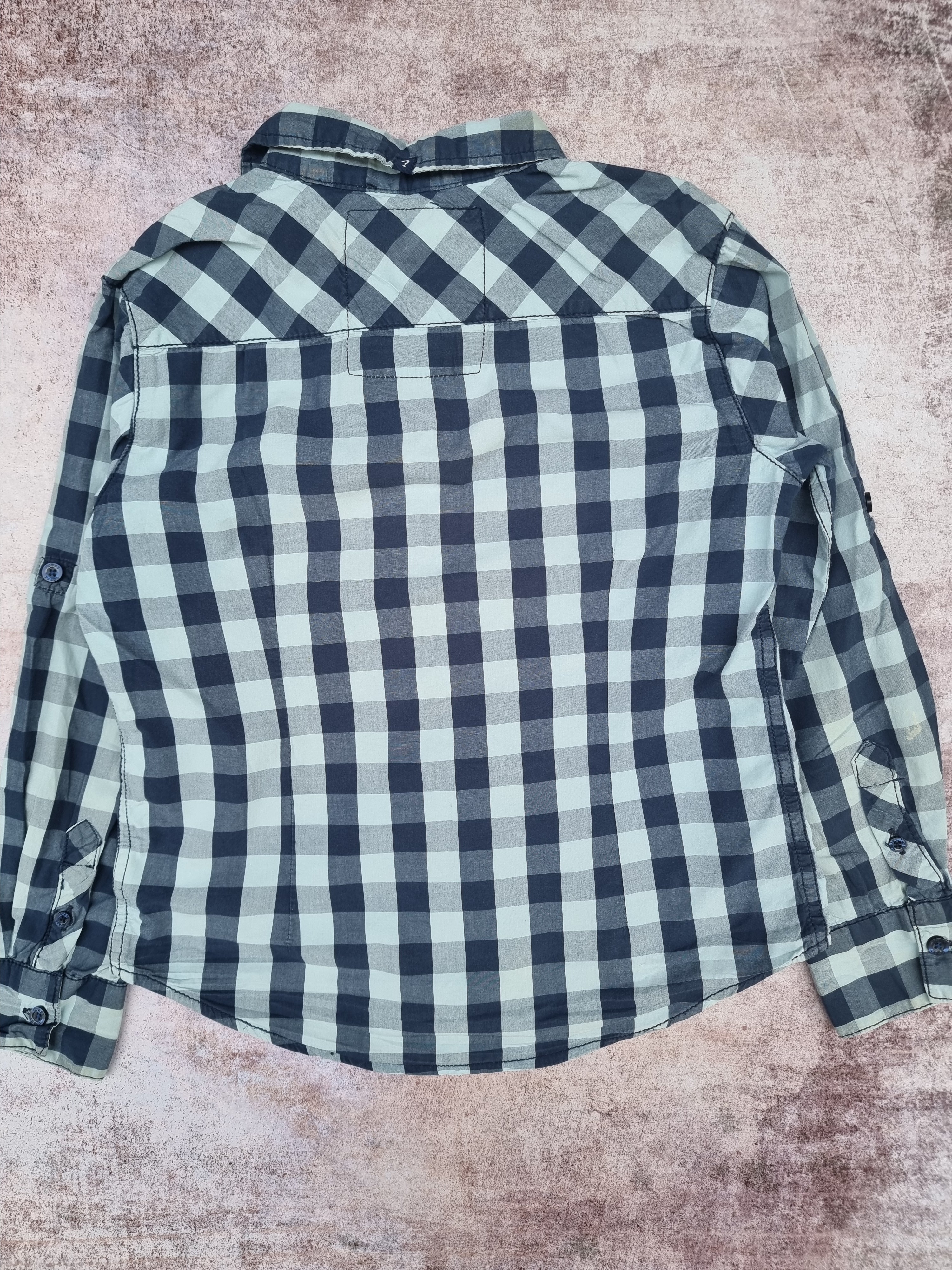 THRIFT SECOND LIFE Guess Size 8 Blue Check Shirt | Children of the Wild