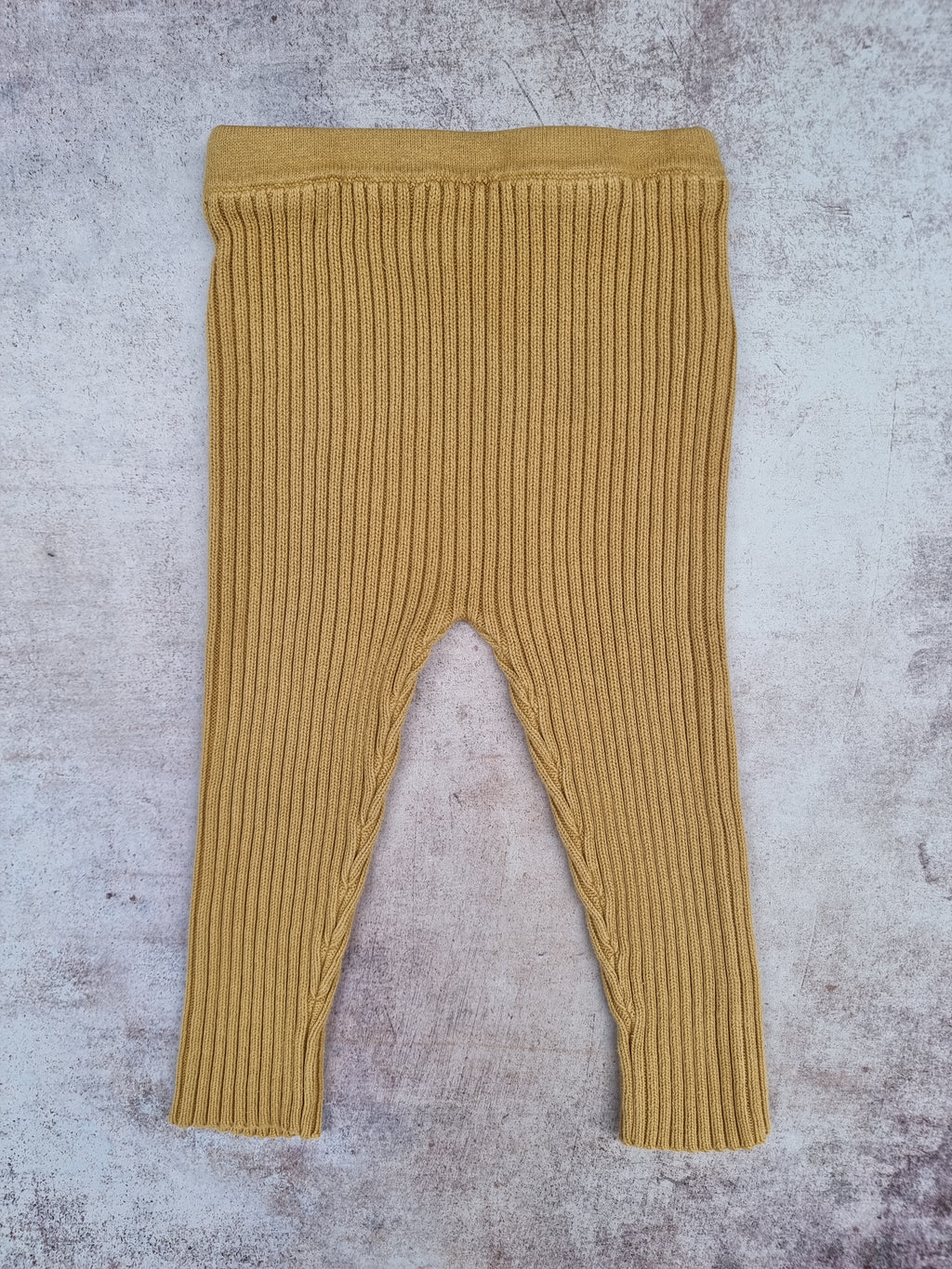 THRIFT Frankie Jones Mustard Knit leggings | Children of the Wild