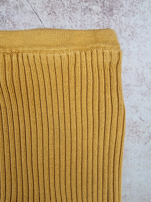 THRIFT Frankie Jones Mustard Knit leggings | Children of the Wild