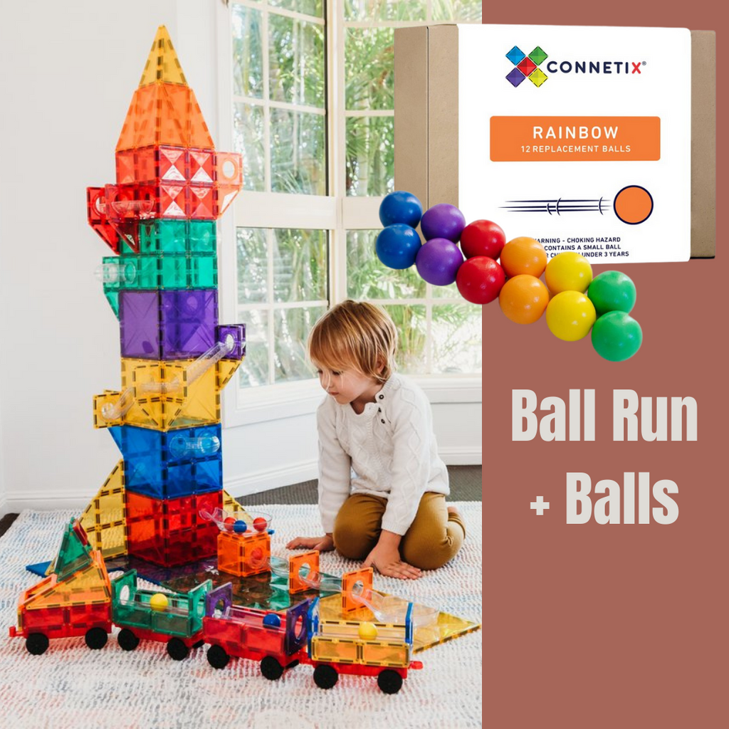 Connetix Ball Run and Ball Pack Bundle in Rainbow | FREE SHIPPING | Children of the Wild