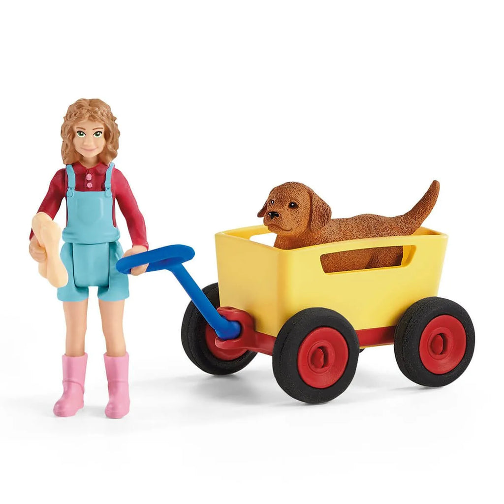 Schleich Puppy Wagon Ride 42543 | 50% OFF | Children of the Wild