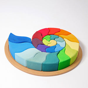 Grimms Ammonite Building Set  | Wooden Puzzle | For ages 3+ years | Children of the Wild