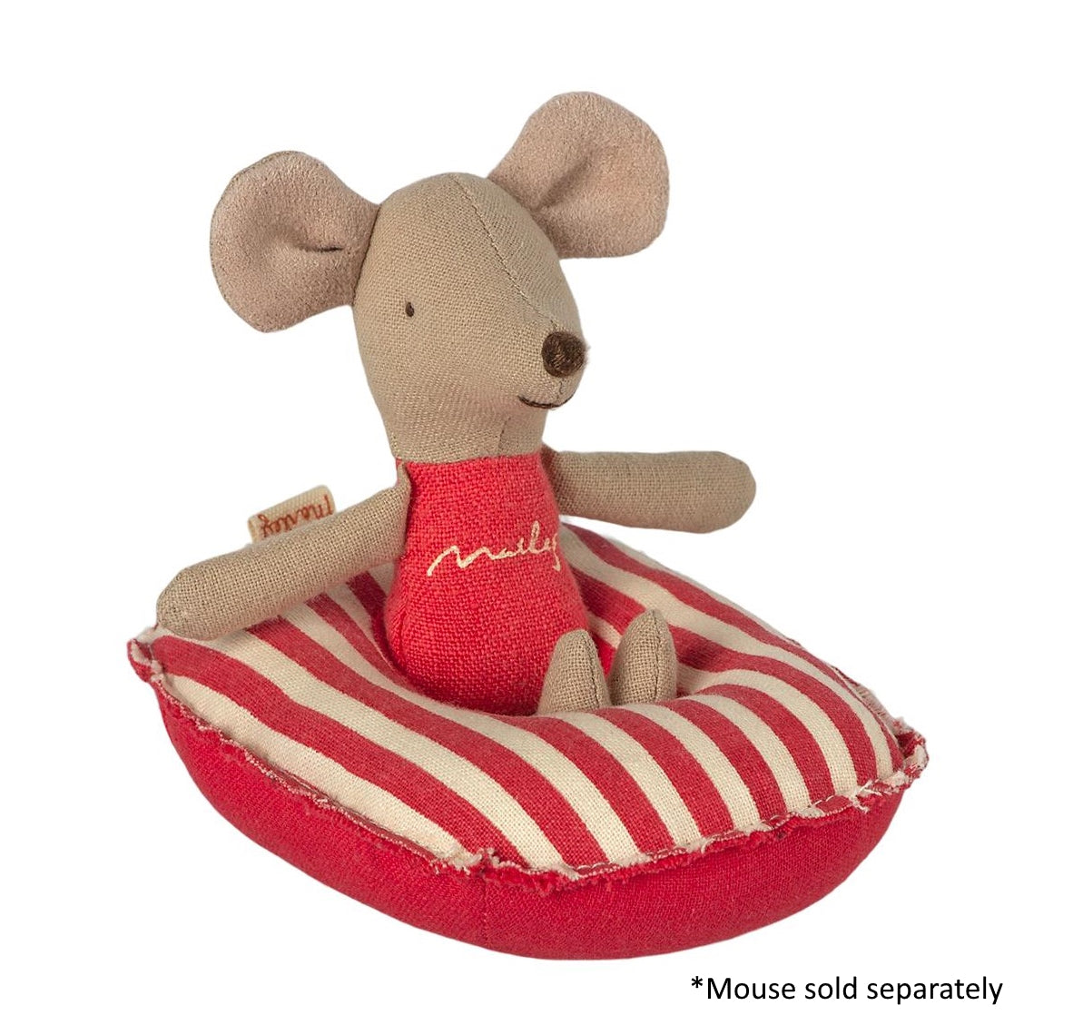 Maileg Rubber Small Boat Mouse Red | Children of the Wild