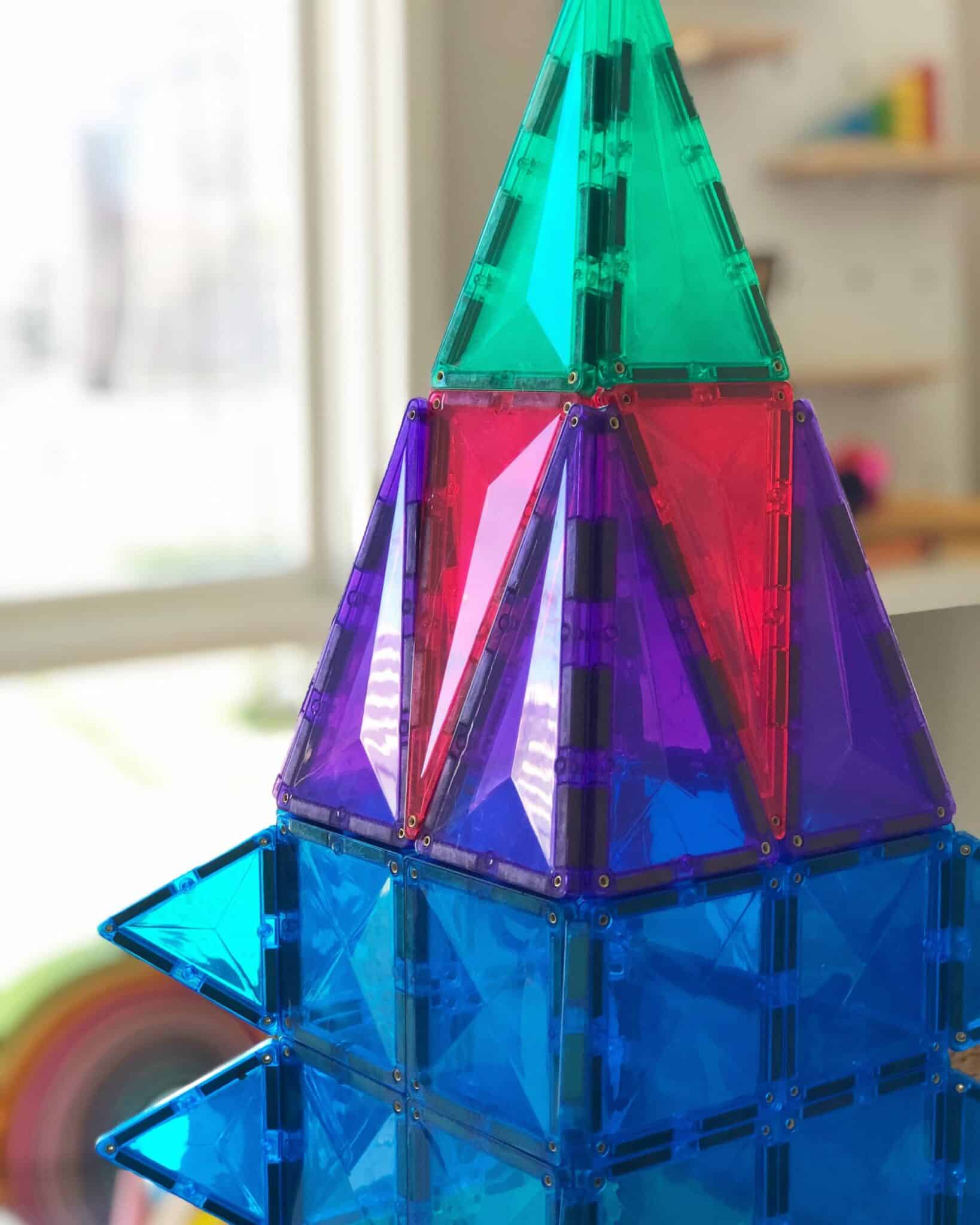 Connetix 62 Piece Magnetic Tiles Set in Rainbow | 20% OFF SALE | Children of the Wild