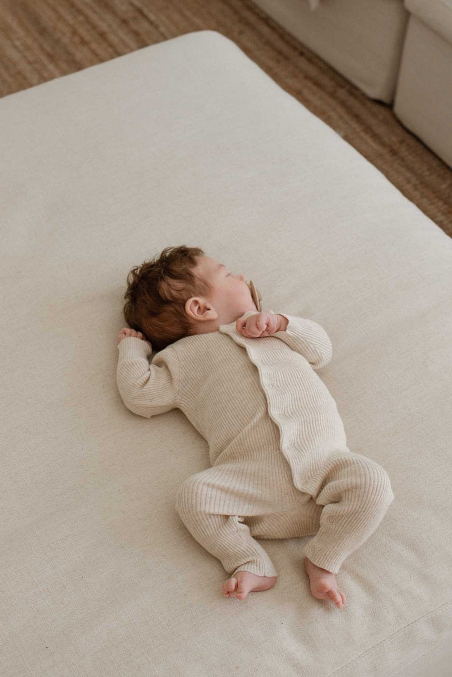 Grown Ribbed Essential Jumpsuit Oat Marle | 30% OFF | Children of the Wild
