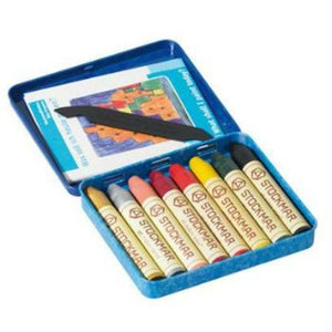 Stockmar Wax Crayons - 8 Stick Tin Supplementary Set with Gold + Silver
