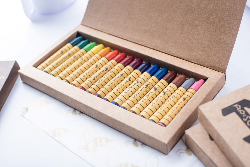 Apiscor Beeswax Stick Crayons Set of 16 | Children of the Wild