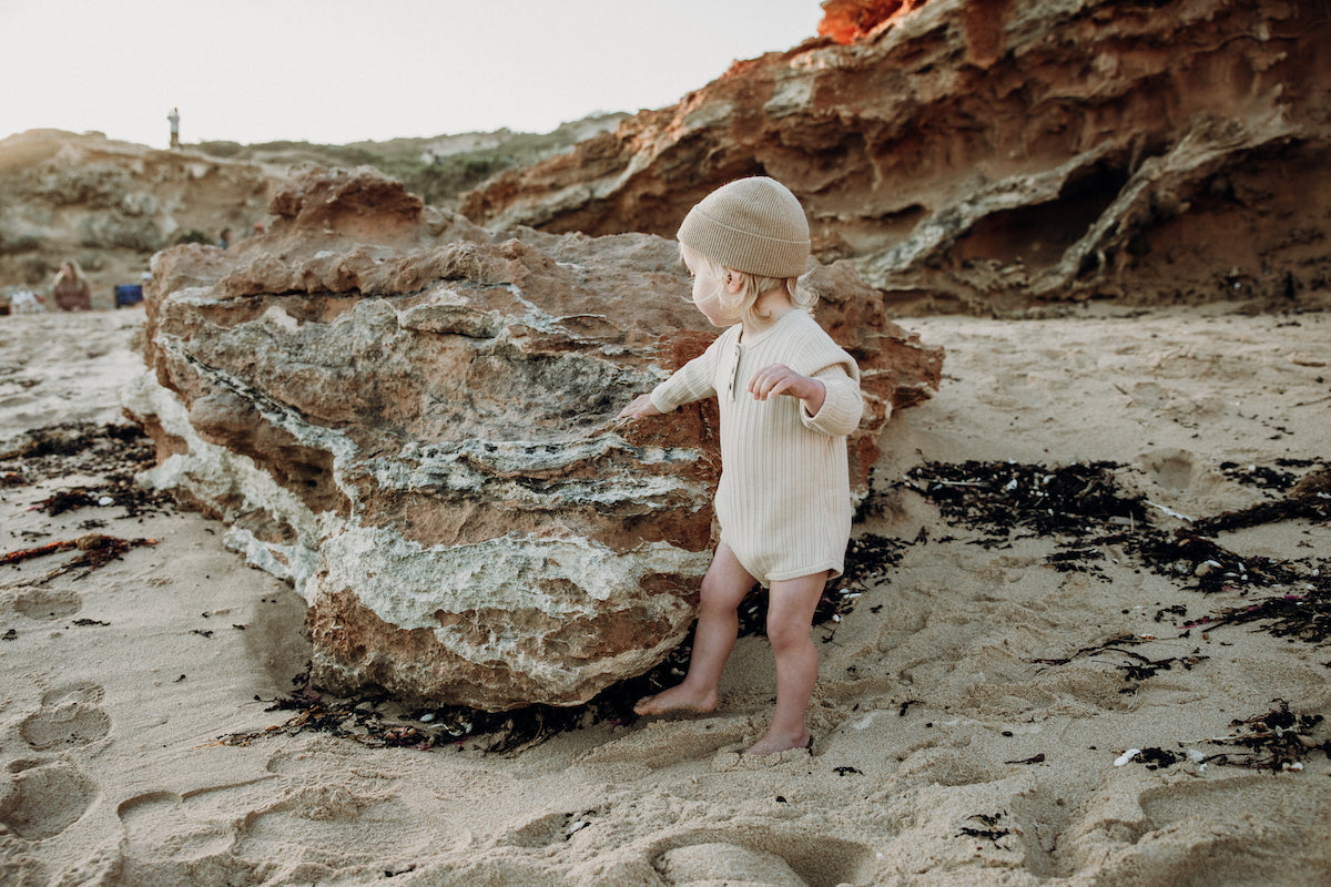 Grown Ribbed Button Bodysuit in Natural | 30% OFF | 1Children of the Wild