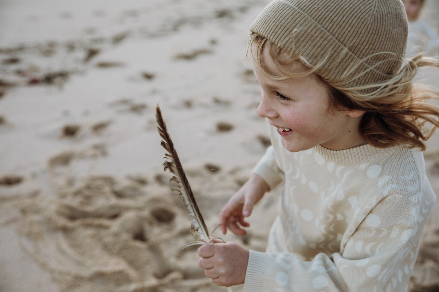 Grown Lunar Pull Over in Natural | 30% OFF | Size 000, 5, 6 | Children of the Wild