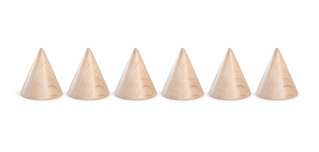Grapat Natural Cones with 6 Pieces | Heuristic Play | Children of the Wild