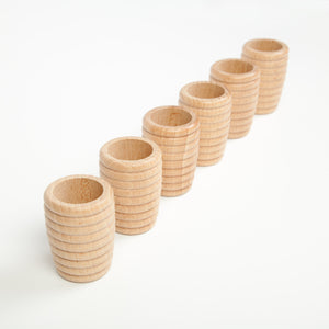 Grapat Natural Honeycomb Beakers with 6 Pieces | Heuristic Play | Children of the Wild