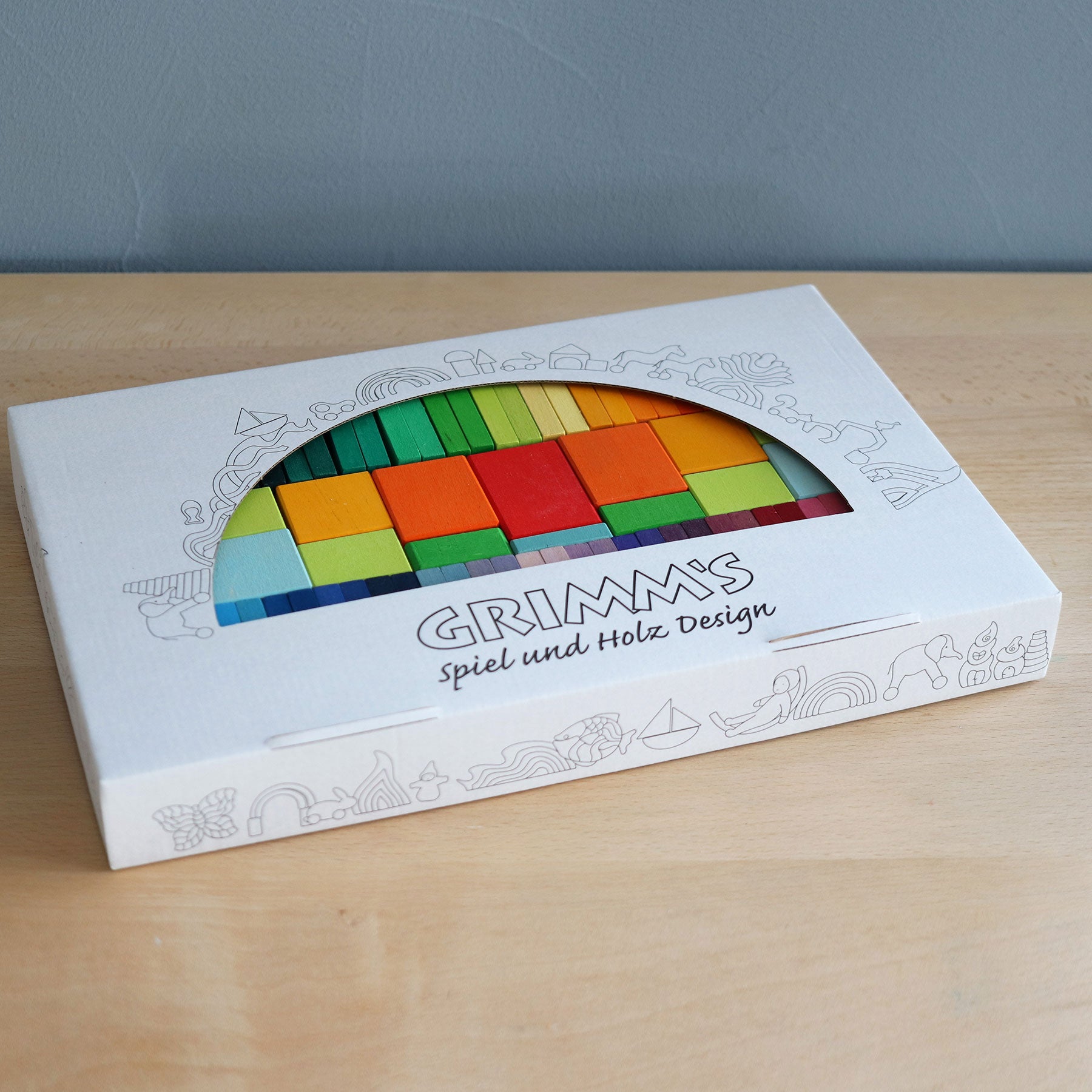 Grimms Colour Charts Rally Building Set | Wooden Block Sets | Children of the Wild