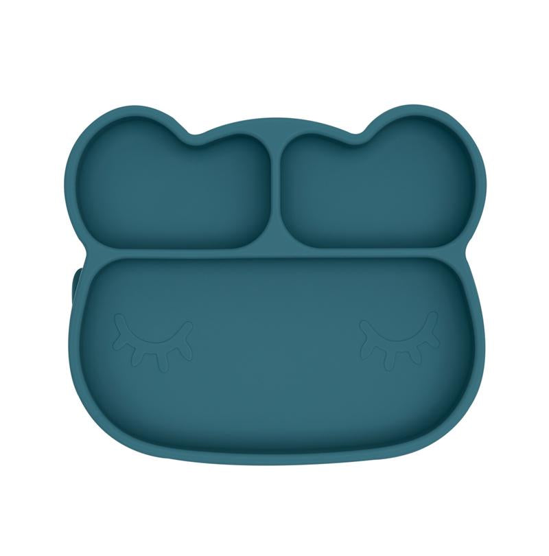 We Might Be Tiny - Bear Stickie Plate - Dusty Blue