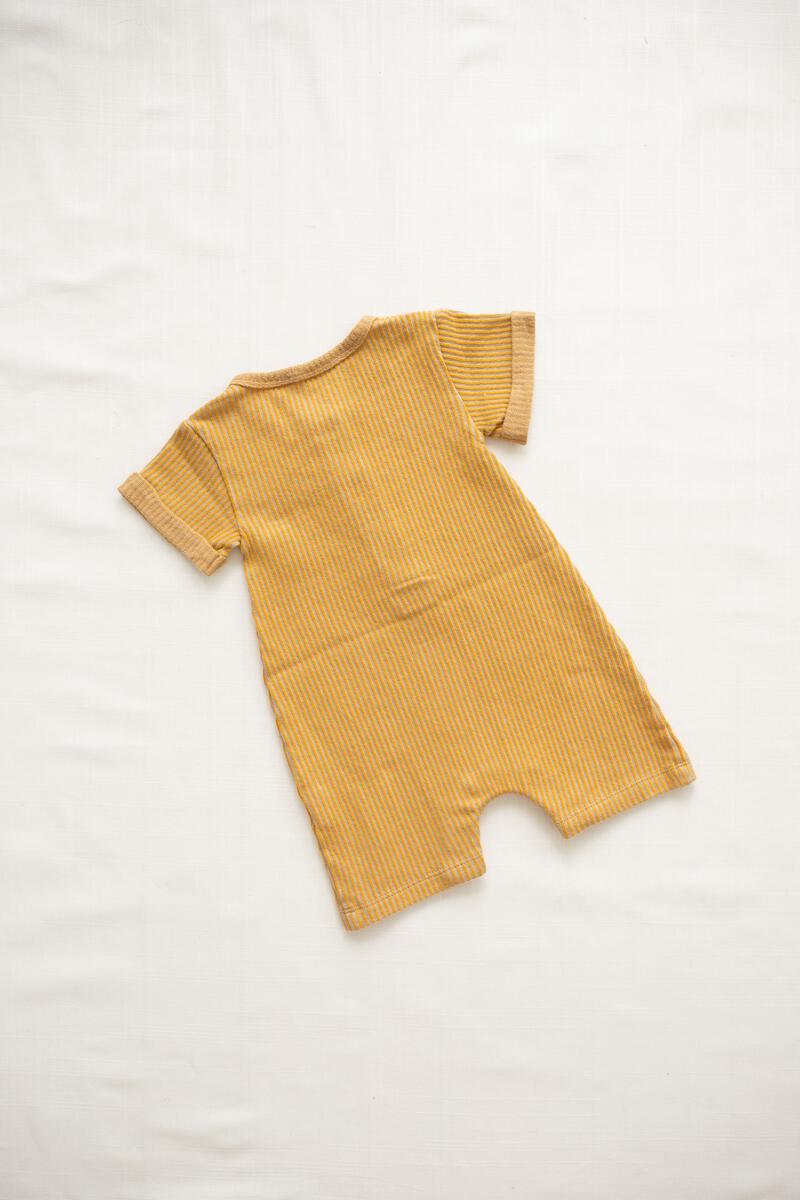 Fin and Vince Ribbed Terry One piece in Goldenrod | 50% OFF | Children of the Wild
