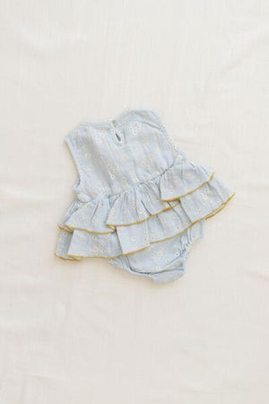 Fin and Vince Ruffle Onesie in Daisy Fields | 30% OFF | Children of the Wild