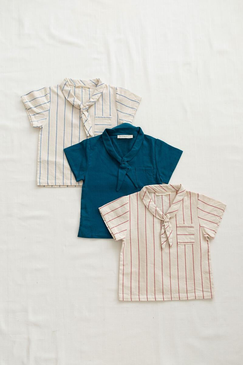 Fin and Vince Sailor Shirt in Red Stripes | 30% OFF | Children of the Wild
