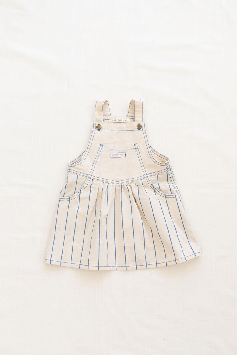Fin and Vince Salopette Blue Stripe | 40% OFF | Size 18/24 months |Children of the Wild