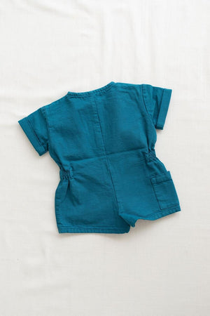 Fin and Vince Short painter Jumpsuit in Ocean | 40% OFF | Children of the Wild