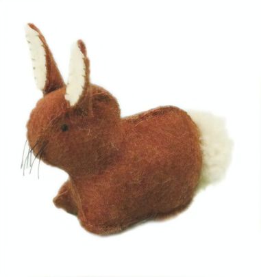 Gluckskafer Rabbit Handmade Felt Toy Brown | 30% OFF | Children of the Wild