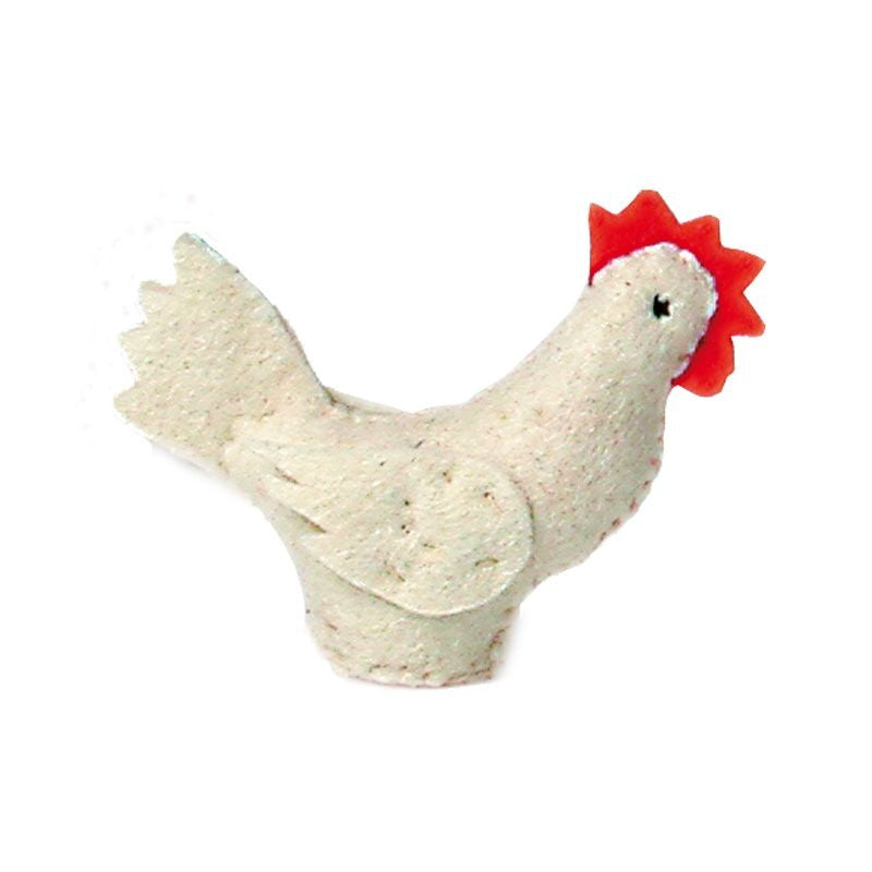 Gluckskafer Chicken Hen Handmade  White 7 cm | 30% OFF | Children of the Wild