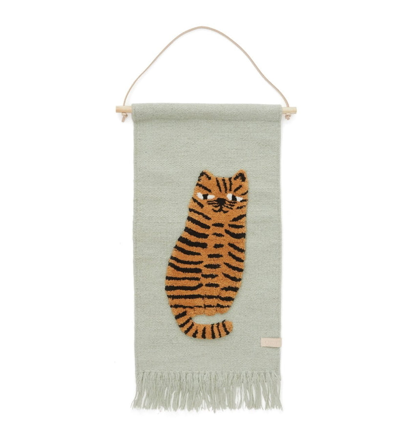 OYOY Living Design Mini | Tiger Wallhanger Green | Children of the Wild