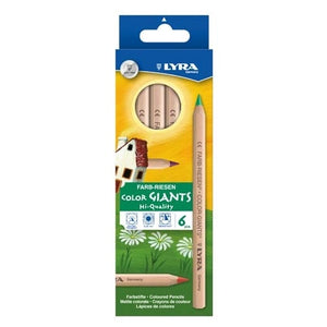 Lyra 6 Colour Giants Unlacquered in Assorted Colours | 6.25mm | Art Supplies | Children of the Wild