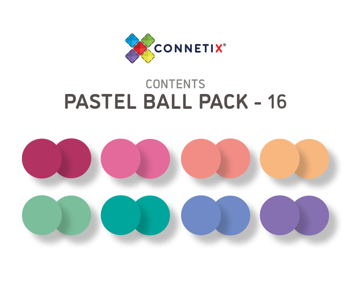 Connetix Pastel Ball Replacement Pack 16 Pieces | 10% OFF SALE | Children of the Wild