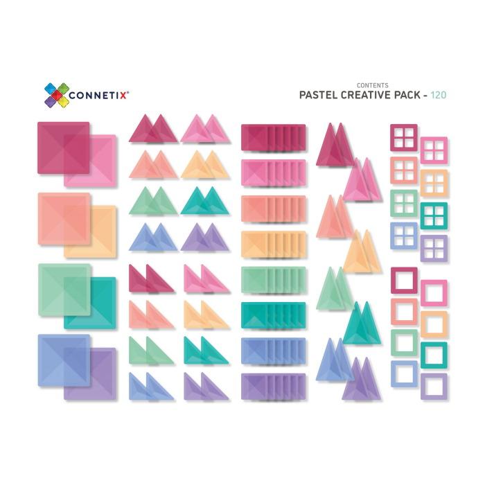 Connetix 120 Piece Pastels Creative Magnetic Tiles Pack | 10% OFF SALE | Children of the Wild